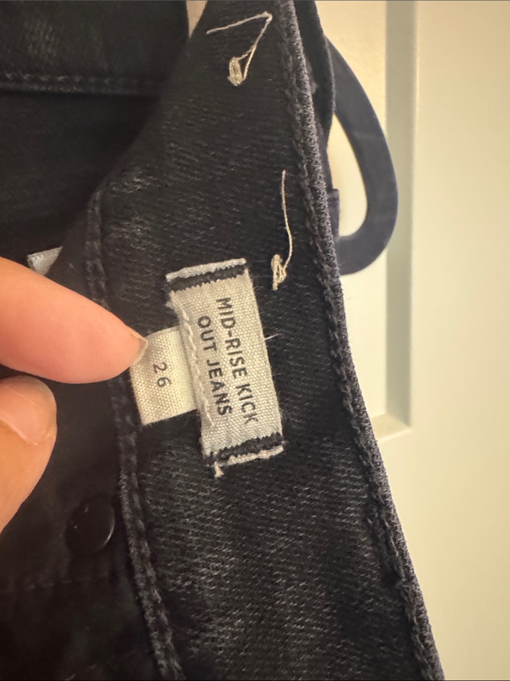 Madewell Black Ankle Crop Straight Jeans - Picture 2 of 3